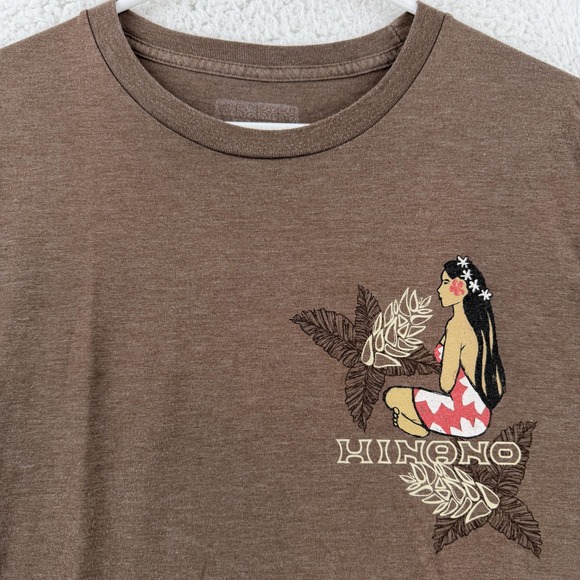 Hinano Tahiti Other - Hinano Tahiti Mens 2XL Brown Island Girl Graphic Tee T-Shirt Hula Logo
